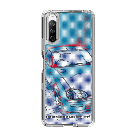 スリムプロテクションケース［ SUZUKI - CAPPUCCINO Halftone - Blue ］