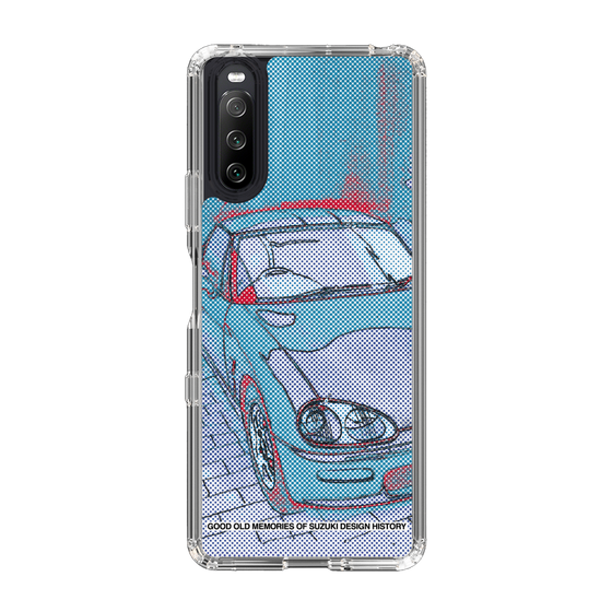 スリムプロテクションケース［ SUZUKI - CAPPUCCINO Halftone - Blue ］