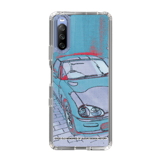 スリムプロテクションケース［ SUZUKI - CAPPUCCINO Halftone - Blue ］