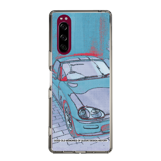 スリムプロテクションケース［ SUZUKI - CAPPUCCINO Halftone - Blue ］