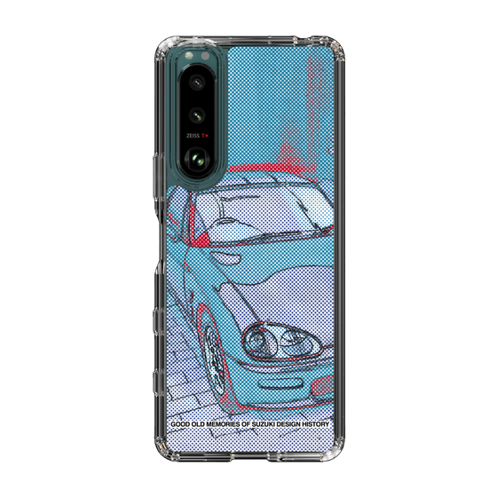 スリムプロテクションケース［ SUZUKI - CAPPUCCINO Halftone - Blue ］