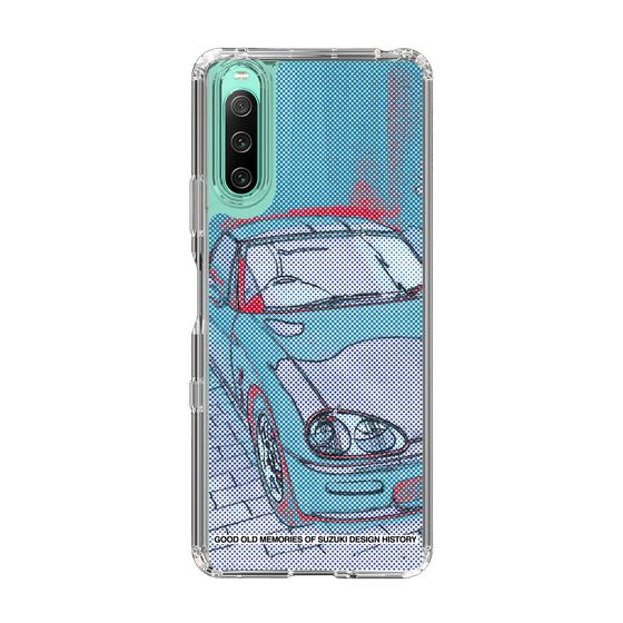 スリムプロテクションケース［ SUZUKI - CAPPUCCINO Halftone - Blue ］