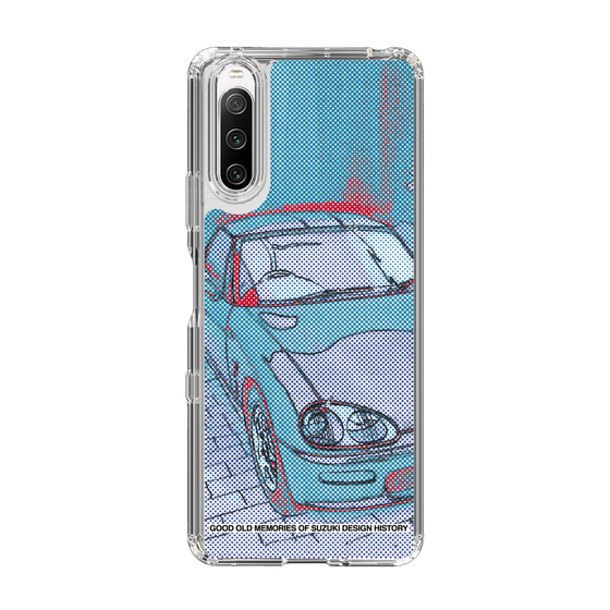 スリムプロテクションケース［ SUZUKI - CAPPUCCINO Halftone - Blue ］