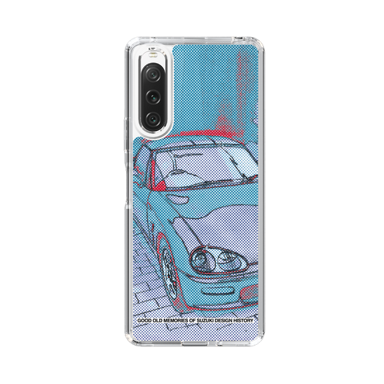 スリムプロテクションケース［ SUZUKI - CAPPUCCINO Halftone - Blue ］