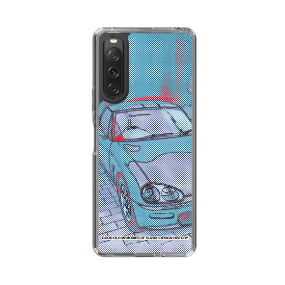 スリムプロテクションケース［ SUZUKI - CAPPUCCINO Halftone - Blue ］