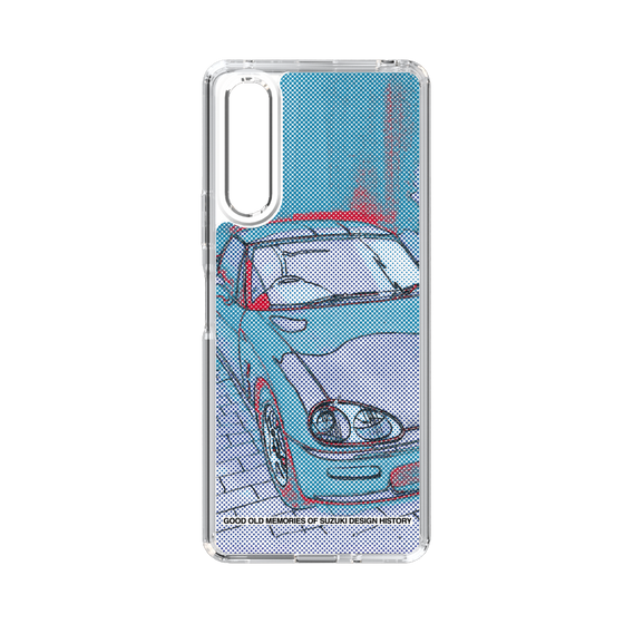 スリムプロテクションケース［ SUZUKI - CAPPUCCINO Halftone - Blue ］