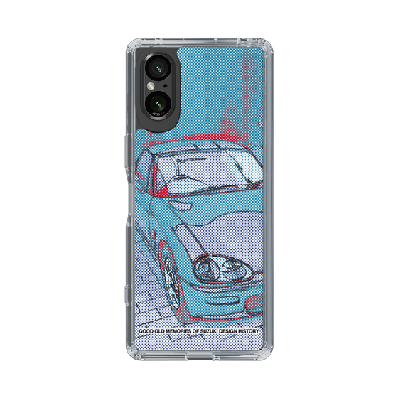 スリムプロテクションケース［ SUZUKI - CAPPUCCINO Halftone - Blue ］