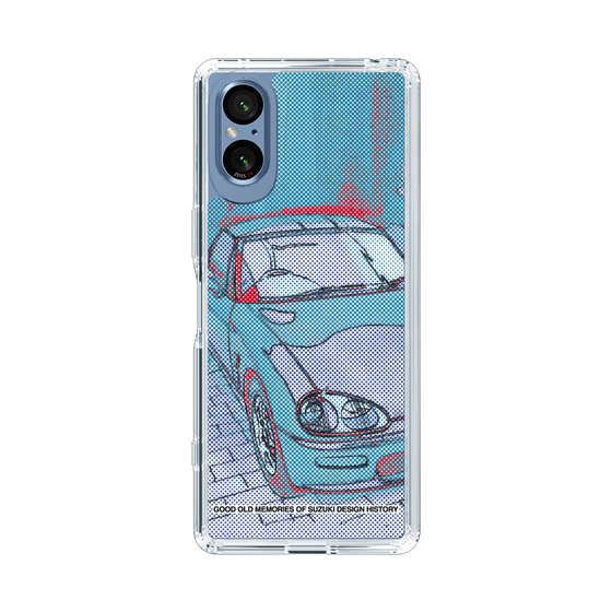 スリムプロテクションケース［ SUZUKI - CAPPUCCINO Halftone - Blue ］