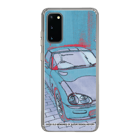 スリムプロテクションケース［ SUZUKI - CAPPUCCINO Halftone - Blue ］