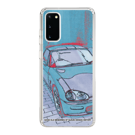 スリムプロテクションケース［ SUZUKI - CAPPUCCINO Halftone - Blue ］