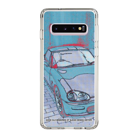 スリムプロテクションケース［ SUZUKI - CAPPUCCINO Halftone - Blue ］