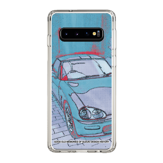 スリムプロテクションケース［ SUZUKI - CAPPUCCINO Halftone - Blue ］