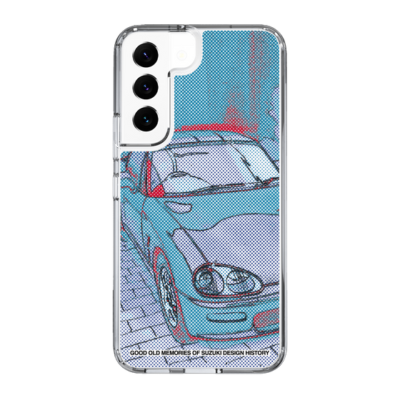 スリムプロテクションケース［ SUZUKI - CAPPUCCINO Halftone - Blue ］