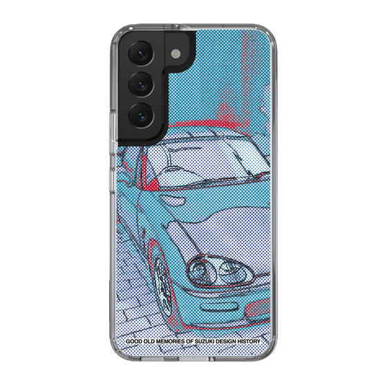 スリムプロテクションケース［ SUZUKI - CAPPUCCINO Halftone - Blue ］