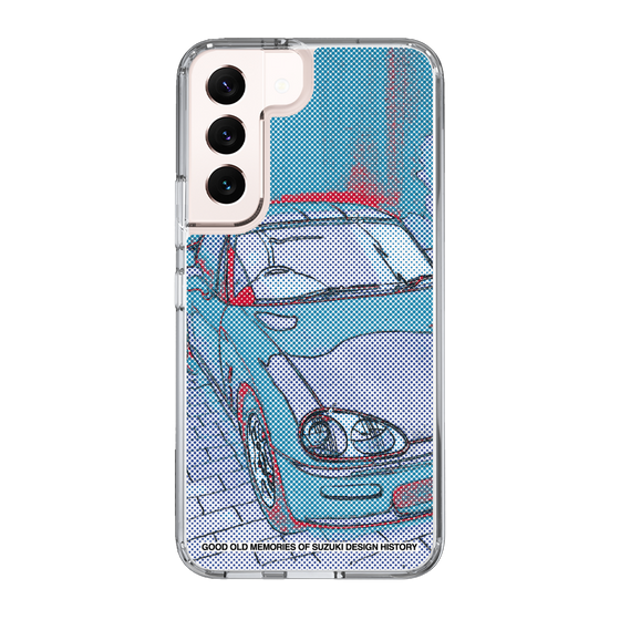 スリムプロテクションケース［ SUZUKI - CAPPUCCINO Halftone - Blue ］