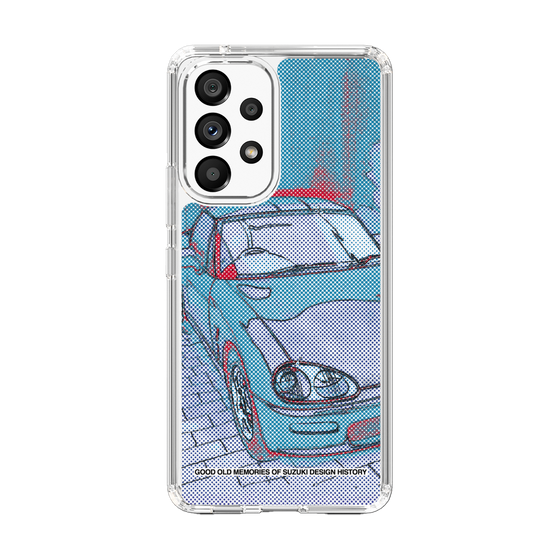 スリムプロテクションケース［ SUZUKI - CAPPUCCINO Halftone - Blue ］