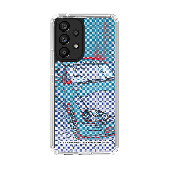 スリムプロテクションケース［ SUZUKI - CAPPUCCINO Halftone - Blue ］