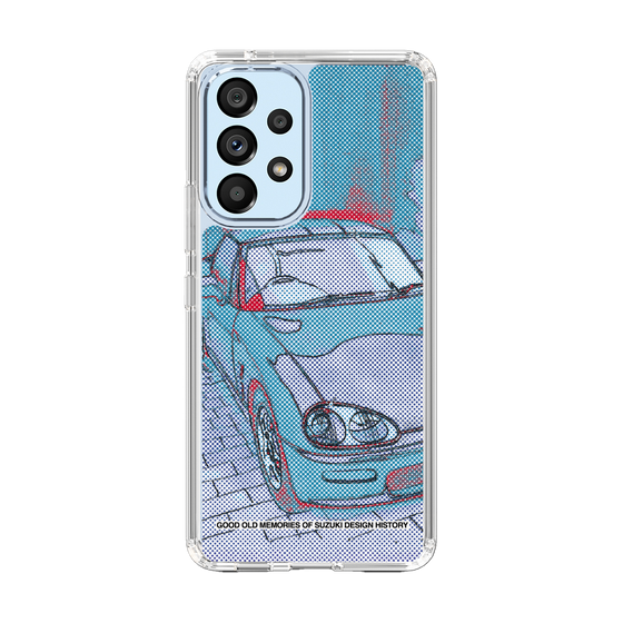 スリムプロテクションケース［ SUZUKI - CAPPUCCINO Halftone - Blue ］