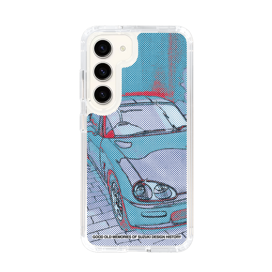 スリムプロテクションケース［ SUZUKI - CAPPUCCINO Halftone - Blue ］