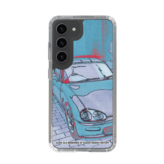 スリムプロテクションケース［ SUZUKI - CAPPUCCINO Halftone - Blue ］