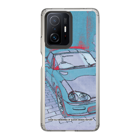 スリムプロテクションケース［ SUZUKI - CAPPUCCINO Halftone - Blue ］