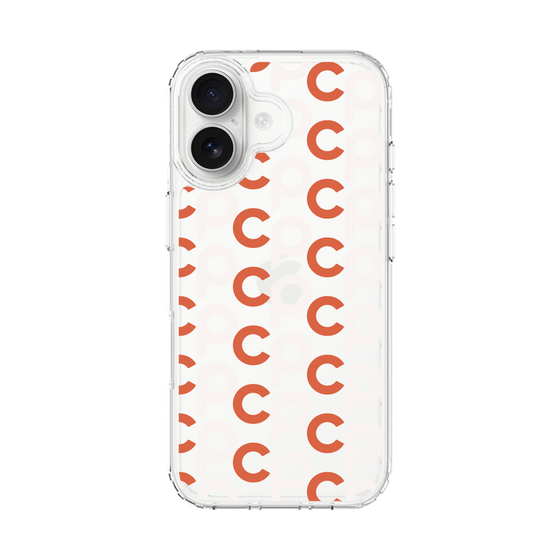 スリムプロテクションケース［ オリジナル - CASEPLAYイニシャル総柄 - オレンジ ］