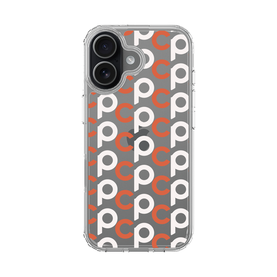 スリムプロテクションケース［ オリジナル - CASEPLAYイニシャル総柄 - オレンジ ］