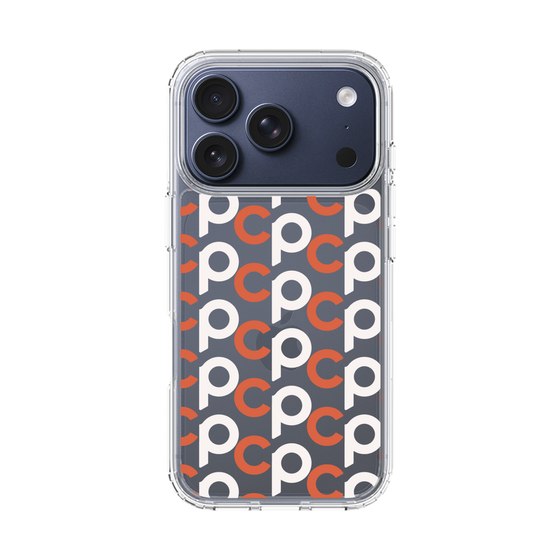 スリムプロテクションケース［ オリジナル - CASEPLAYイニシャル総柄 - オレンジ ］