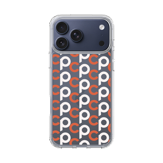 スリムプロテクションケース［ オリジナル - CASEPLAYイニシャル総柄 - オレンジ ］