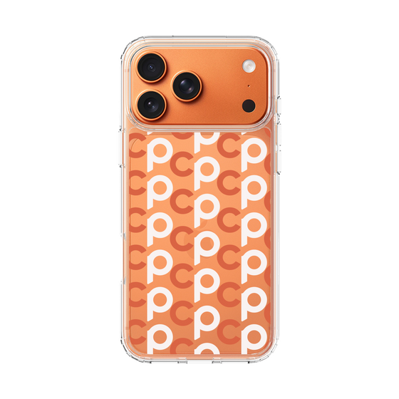 スリムプロテクションケース［ オリジナル - CASEPLAYイニシャル総柄 - オレンジ ］