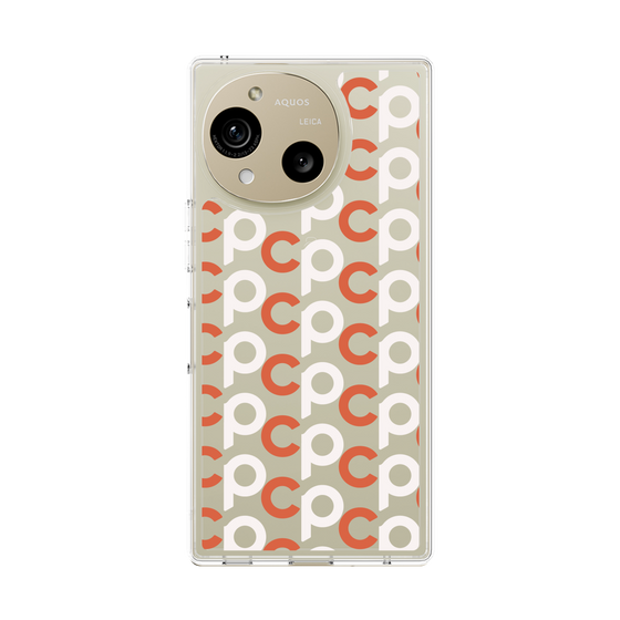 スリムプロテクションケース［ オリジナル - CASEPLAYイニシャル総柄 - オレンジ ］