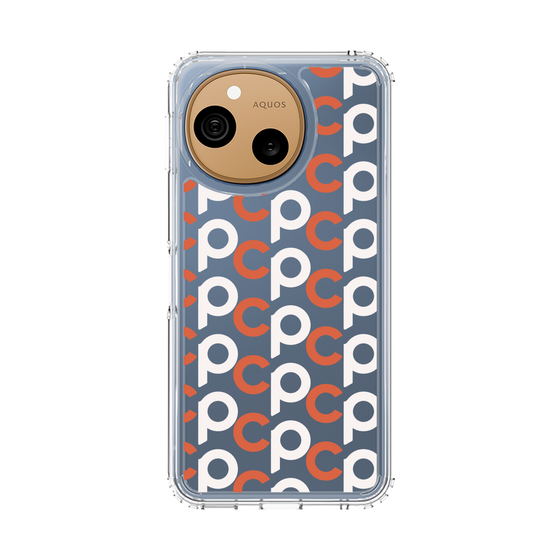 スリムプロテクションケース［ オリジナル - CASEPLAYイニシャル総柄 - オレンジ ］