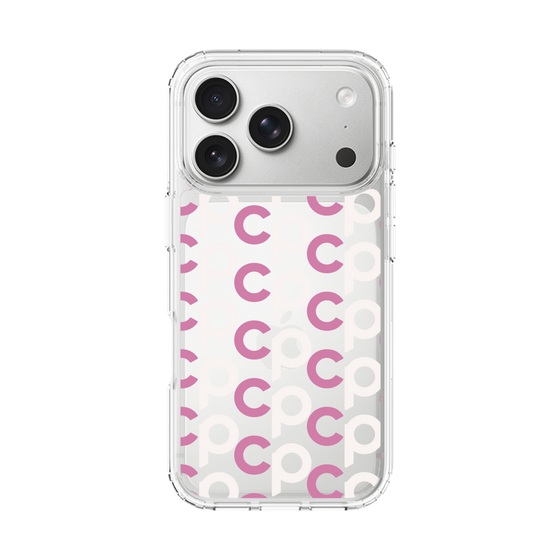 スリムプロテクションケース［ オリジナル - CASEPLAYイニシャル総柄 - ピンク ］