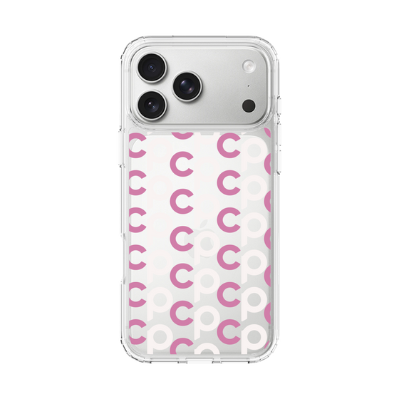 スリムプロテクションケース［ オリジナル - CASEPLAYイニシャル総柄 - ピンク ］