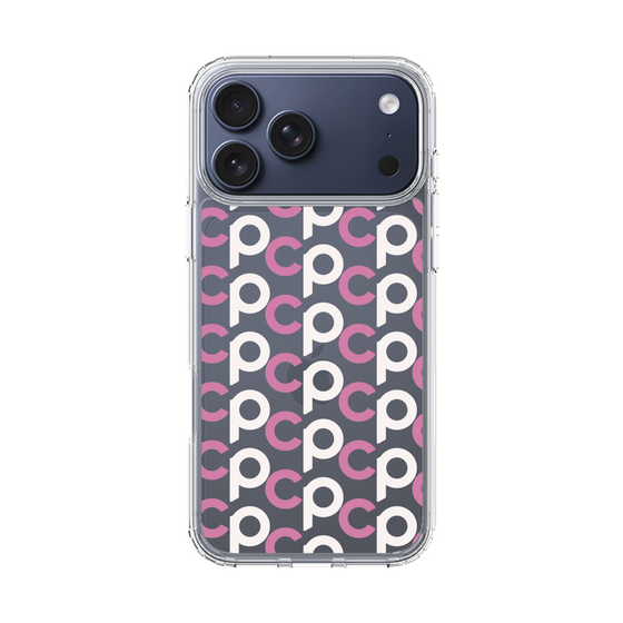 スリムプロテクションケース［ オリジナル - CASEPLAYイニシャル総柄 - ピンク ］