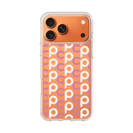 スリムプロテクションケース［ オリジナル - CASEPLAYイニシャル総柄 - ピンク ］