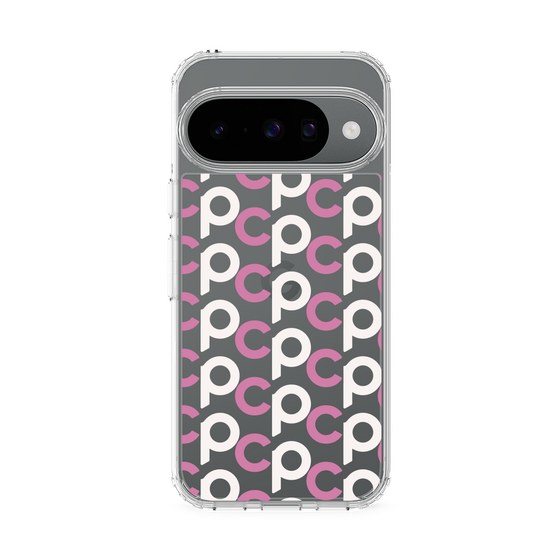 スリムプロテクションケース［ オリジナル - CASEPLAYイニシャル総柄 - ピンク ］