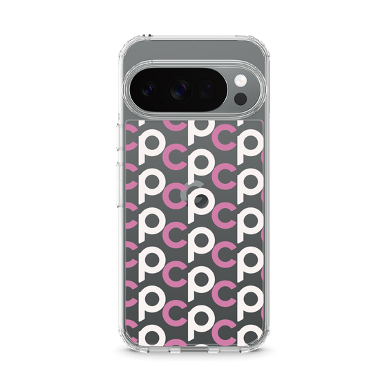 スリムプロテクションケース［ オリジナル - CASEPLAYイニシャル総柄 - ピンク ］