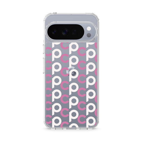 スリムプロテクションケース［ オリジナル - CASEPLAYイニシャル総柄 - ピンク ］