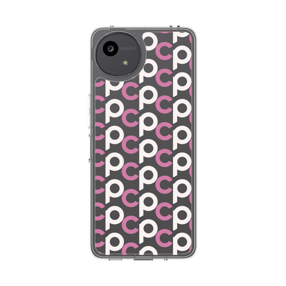 スリムプロテクションケース［ オリジナル - CASEPLAYイニシャル総柄 - ピンク ］