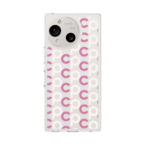 スリムプロテクションケース［ オリジナル - CASEPLAYイニシャル総柄 - ピンク ］