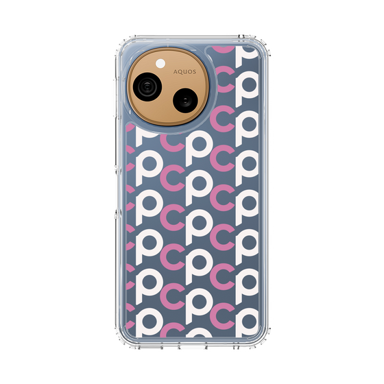 スリムプロテクションケース［ オリジナル - CASEPLAYイニシャル総柄 - ピンク ］