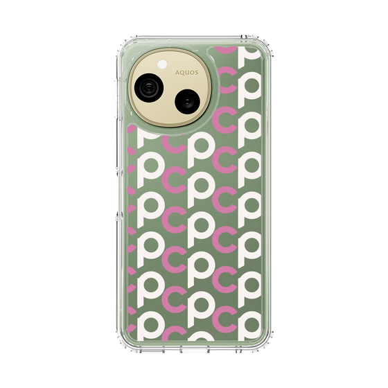 スリムプロテクションケース［ オリジナル - CASEPLAYイニシャル総柄 - ピンク ］