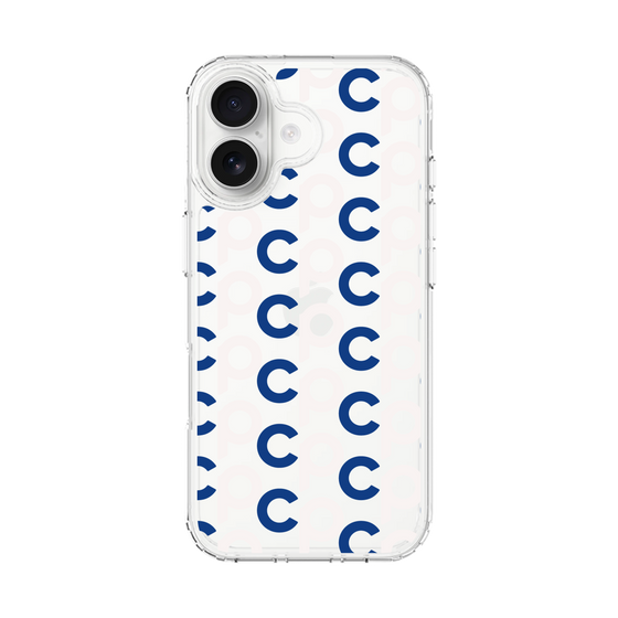 スリムプロテクションケース［ オリジナル - CASEPLAYイニシャル総柄 - ネイビー ］