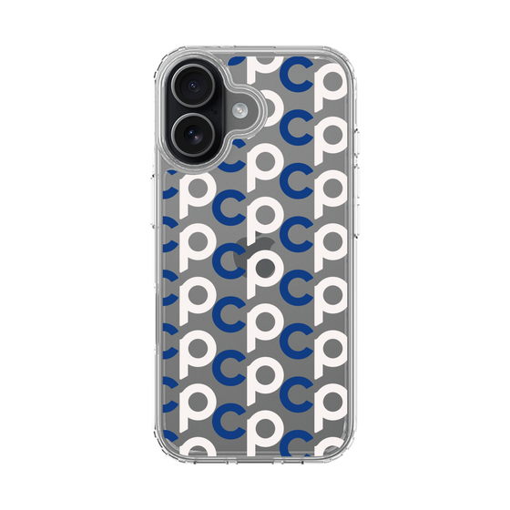 スリムプロテクションケース［ オリジナル - CASEPLAYイニシャル総柄 - ネイビー ］