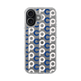 スリムプロテクションケース［ オリジナル - CASEPLAYイニシャル総柄 - ネイビー ］