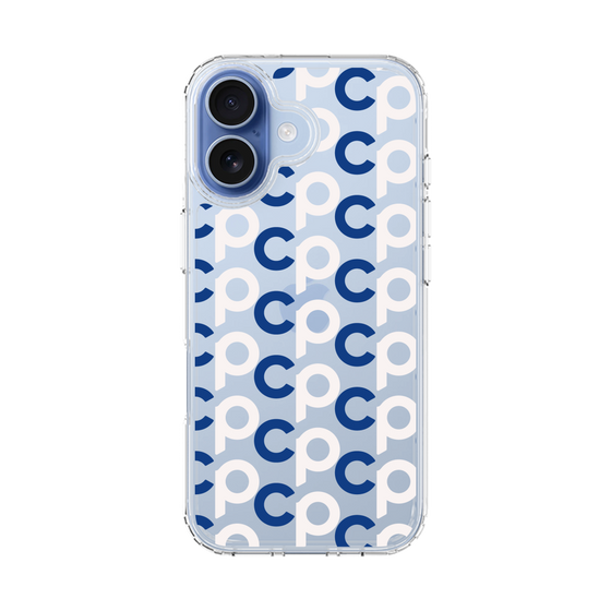 スリムプロテクションケース［ オリジナル - CASEPLAYイニシャル総柄 - ネイビー ］