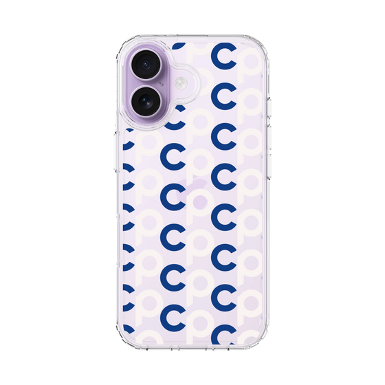 スリムプロテクションケース［ オリジナル - CASEPLAYイニシャル総柄 - ネイビー ］