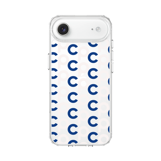 スリムプロテクションケース［ オリジナル - CASEPLAYイニシャル総柄 - ネイビー ］