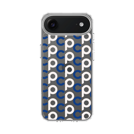 スリムプロテクションケース［ オリジナル - CASEPLAYイニシャル総柄 - ネイビー ］